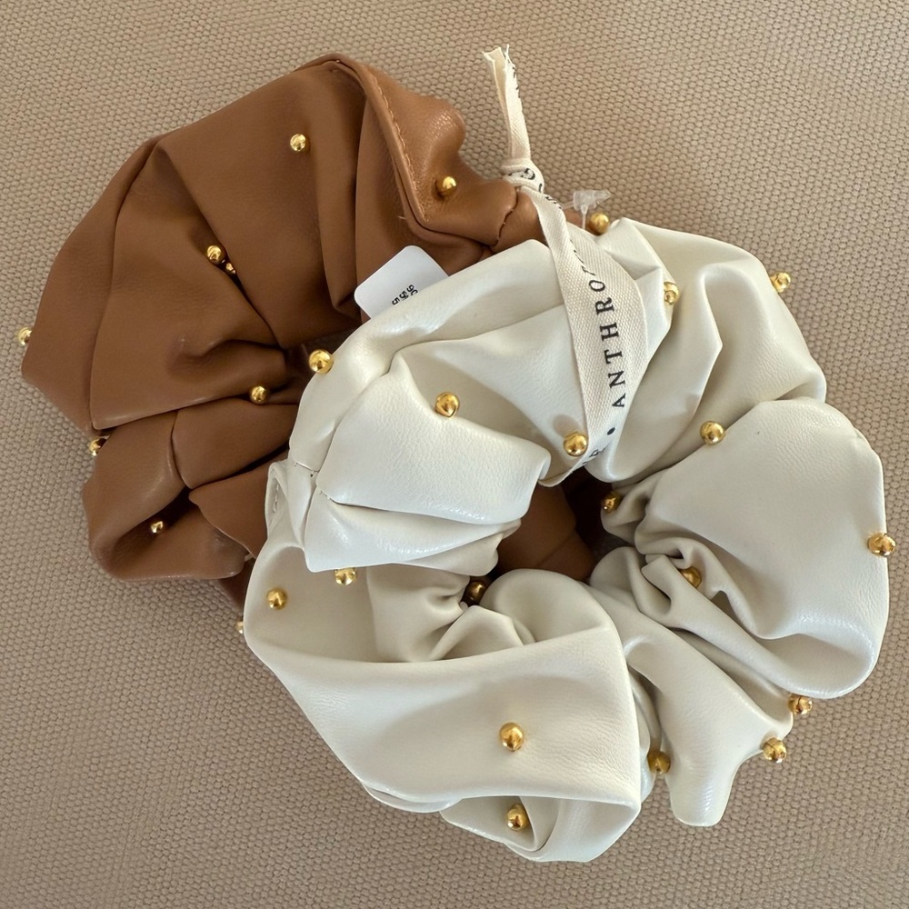 sale | anthropologie | faux leather scrunchies